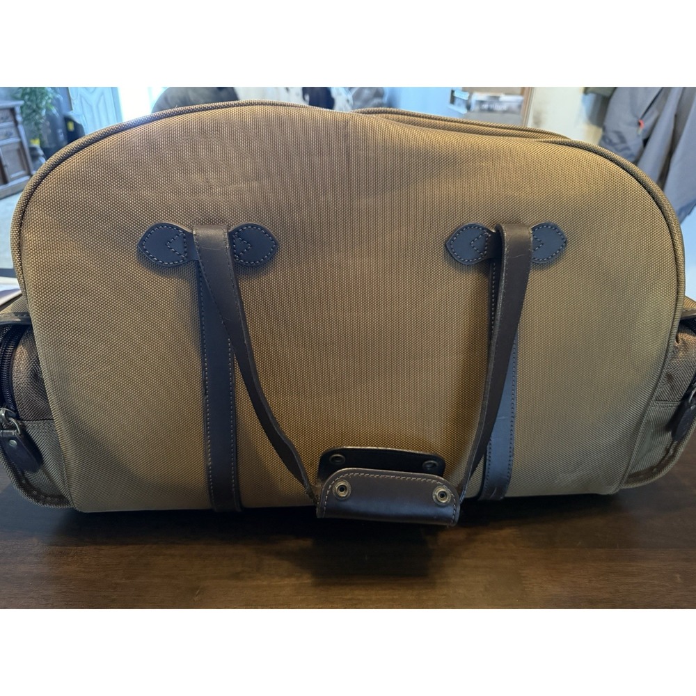 Polo Ralph Lauren Vintage Duffle/ Weekender Bag In Brown Canvas With Leather - Picture 6 of 16